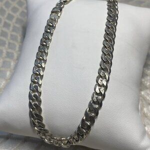 Italy 925 Sterling Silver Curb Link Bracelet 7.5